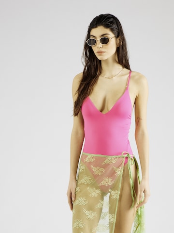 Seafolly - Triangular Fato de banho em rosa