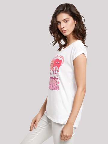 T-shirt 'Love And Coffe Valentinstag' F4NT4STIC en blanc