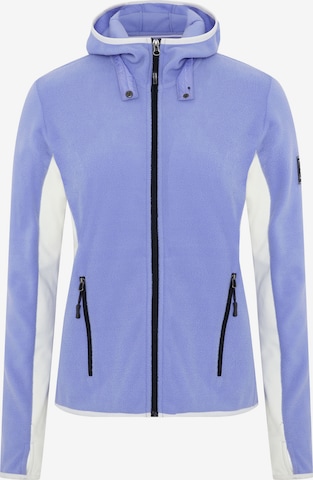 CHIEMSEE Athletic Fleece Jacket in Purple: front
