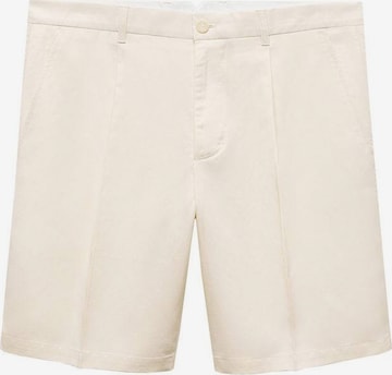 MANGO MAN Regular Pantalon 'Piuma' in Beige: voorkant