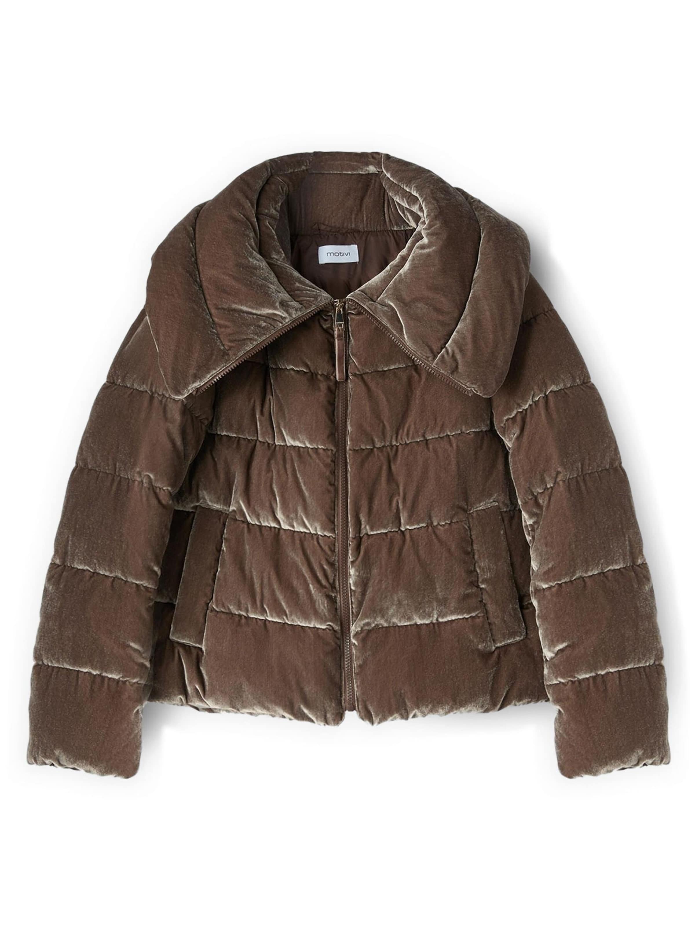 MOTIVI Winter Jacket in Brown: front