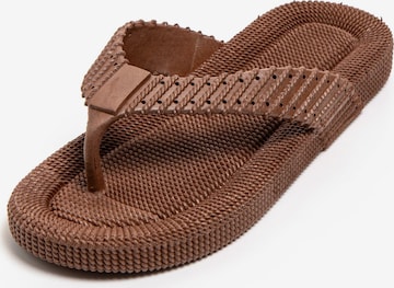 Brasileras - Zapatos para playa y agua 'Sandito' en marrón: frente