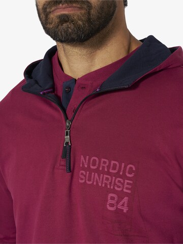 Jan Vanderstorm Sweatshirt 'Korbenkt' in Red