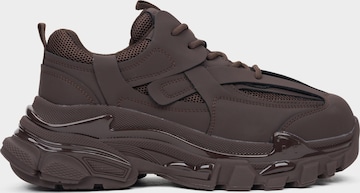 Sneaker bassa '123-3' di ES8 in marrone: frontale