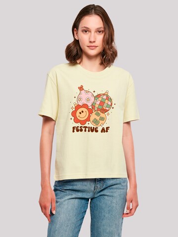 F4NT4STIC Shirt in Geel: voorkant