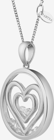 Astra Ketting 'DOUBLE HEART' in Zilver
