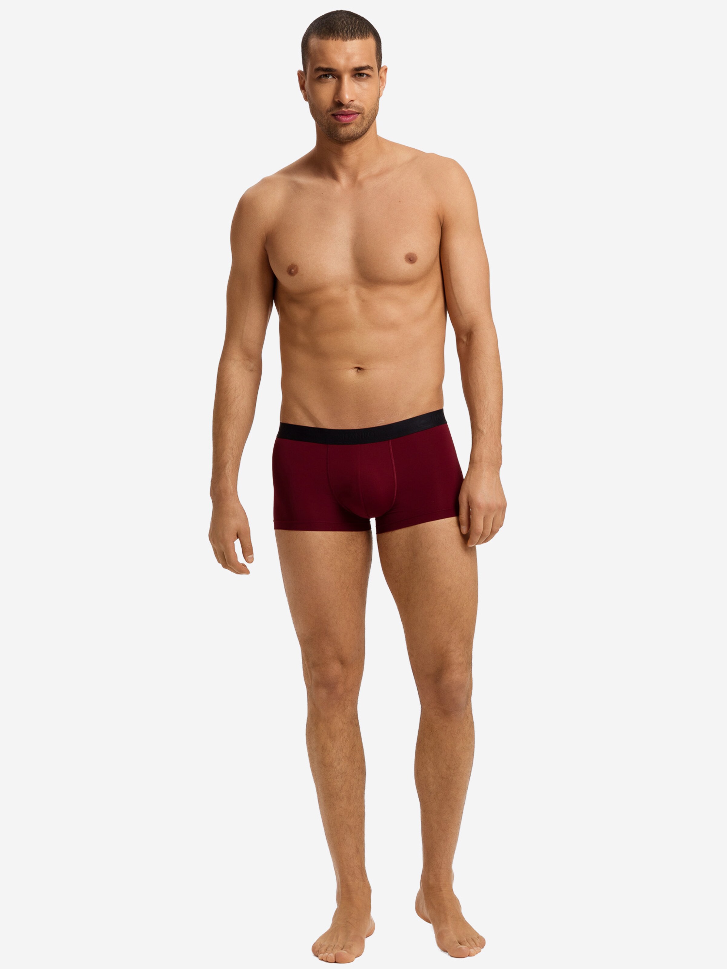 Hanro - Boxers ' Micro Touch ' em vermelho