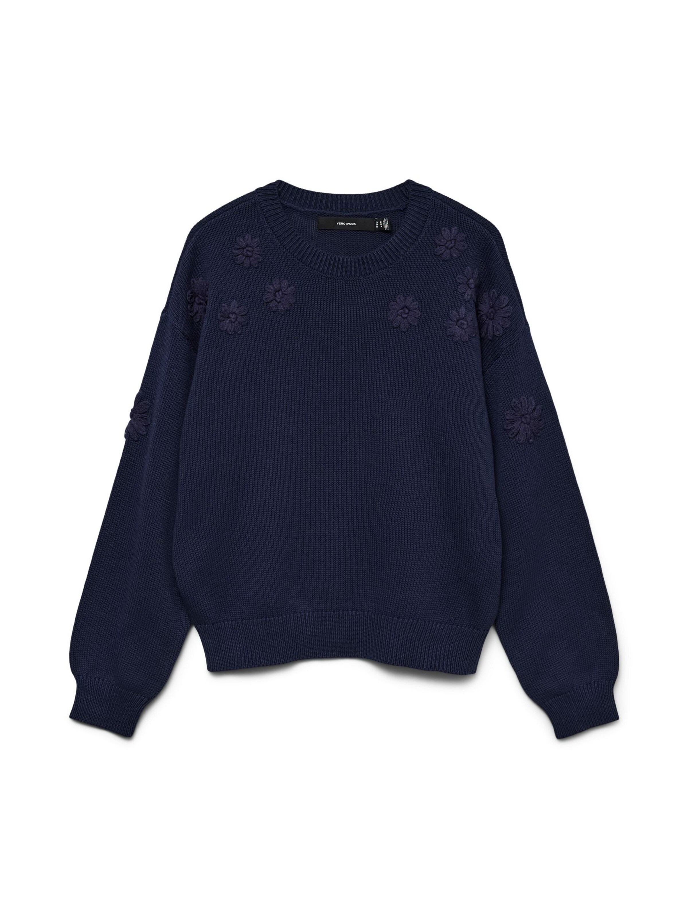 VERO MODA Pull-over 'VMDaisy' en bleu marine, Vue avec produit
