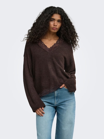 ONLY Sweater 'ONLCLOVER' in Brown: front
