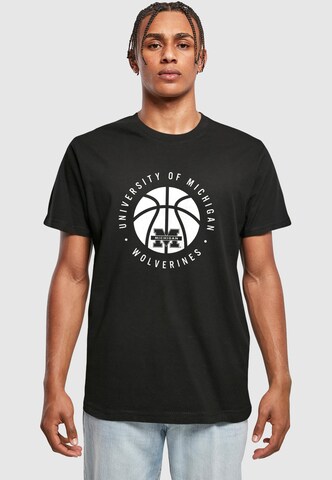 Merchcode Shirt 'Michigan University - Wolverines Basketball' in Black: front