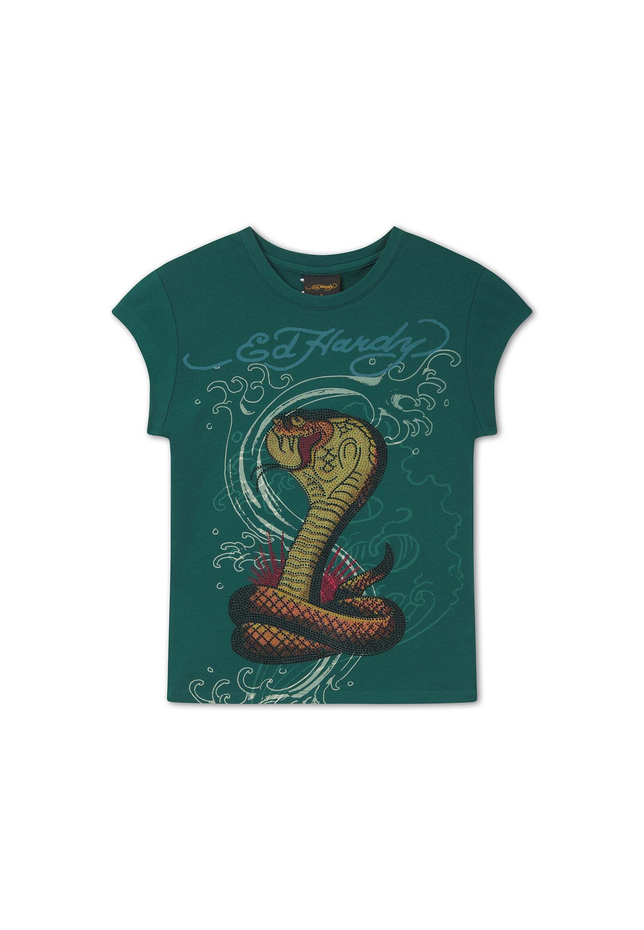 Ed Hardy T-shirt i blå: framsida