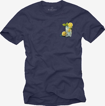 MAKAYA Shirt 'Gin Tonic' in Blue: front
