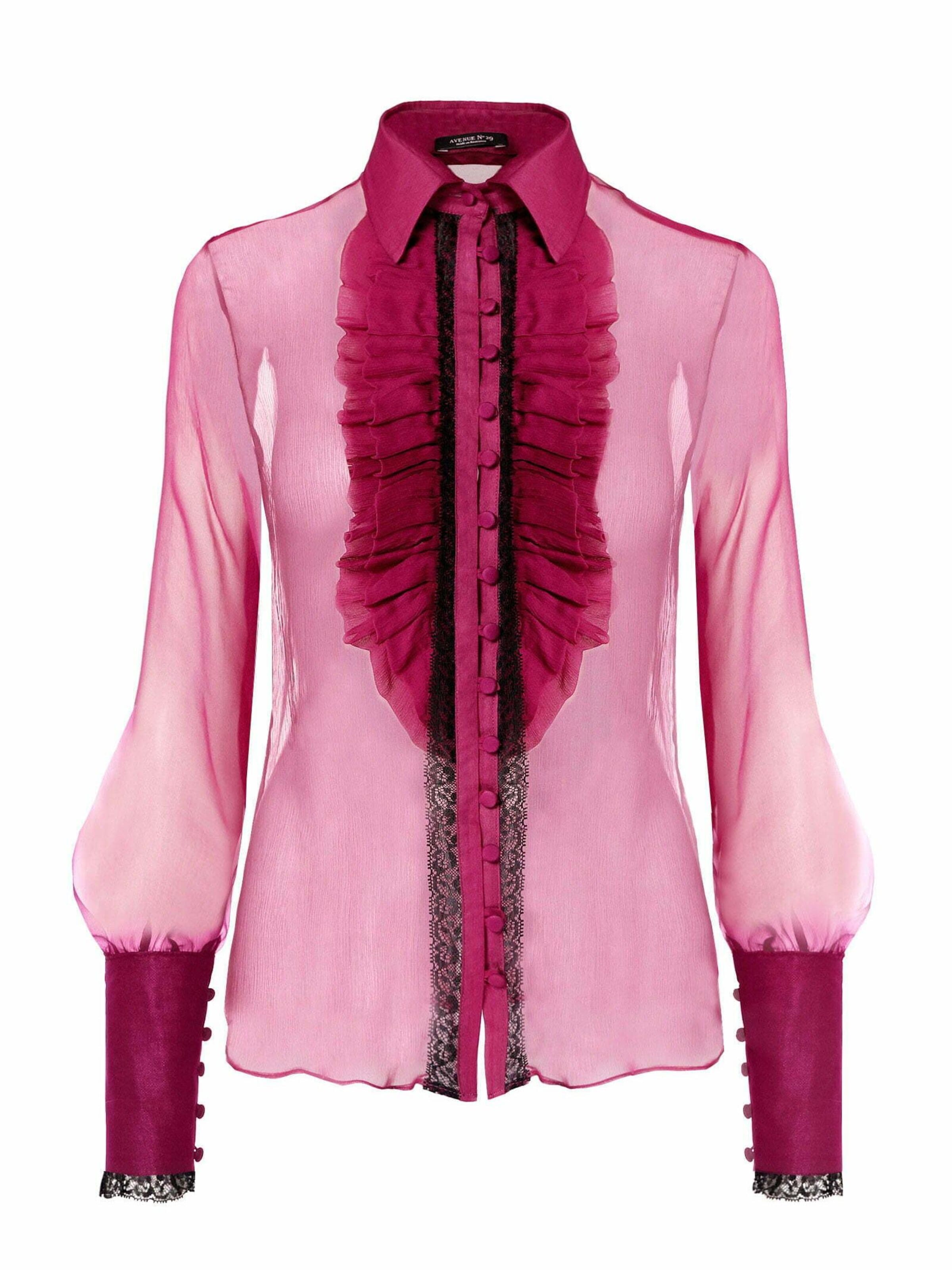 AVENUE N°29 Blouse in Roze: voorkant