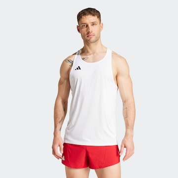 ADIDAS PERFORMANCE Λειτουργικό μπλουζάκι 'Adizero Essentials' σε λευκό: μπροστά