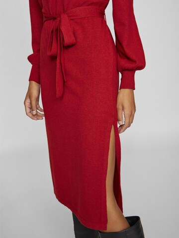 Robes en maille VILA en rouge