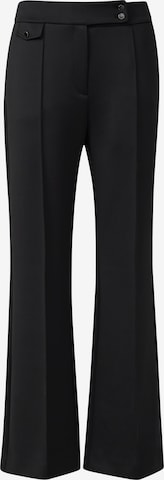 évasé Pantalon à plis s.Oliver en noir : devant