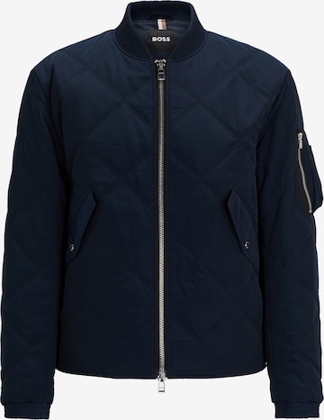 BOSS Black Between-Season Jacket 'Caramo' in Blue: front