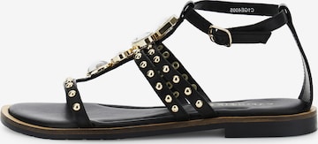 Sandalo di CAFè NOIR in nero: frontale