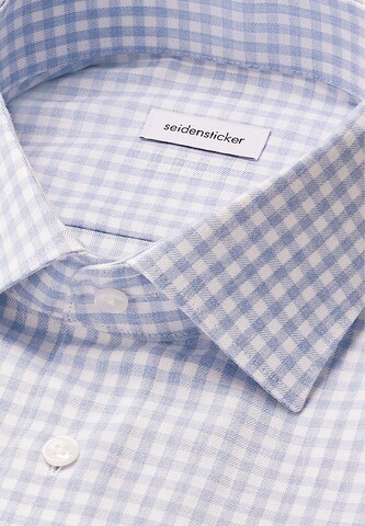 SEIDENSTICKER Slim fit Zakelijk overhemd 'Schwarze Rose ' in Blauw