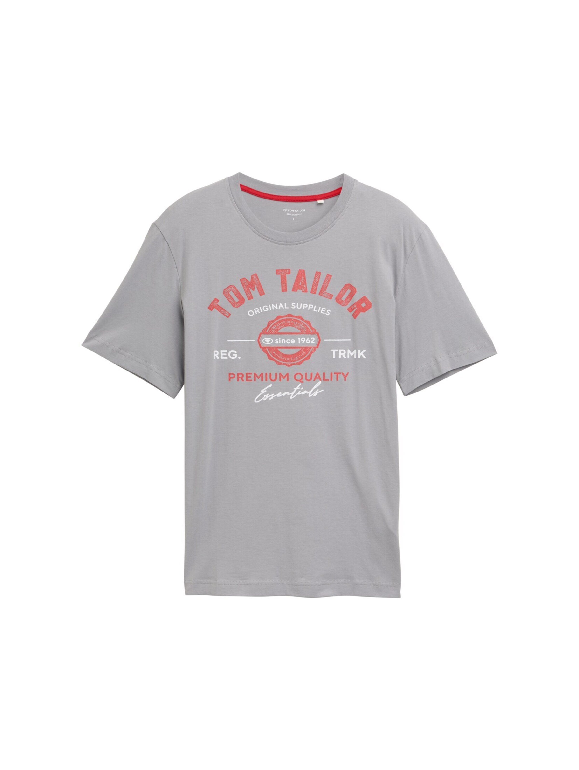 TOM TAILOR Shirt in XXXL in Grey / Coral / White, Item view