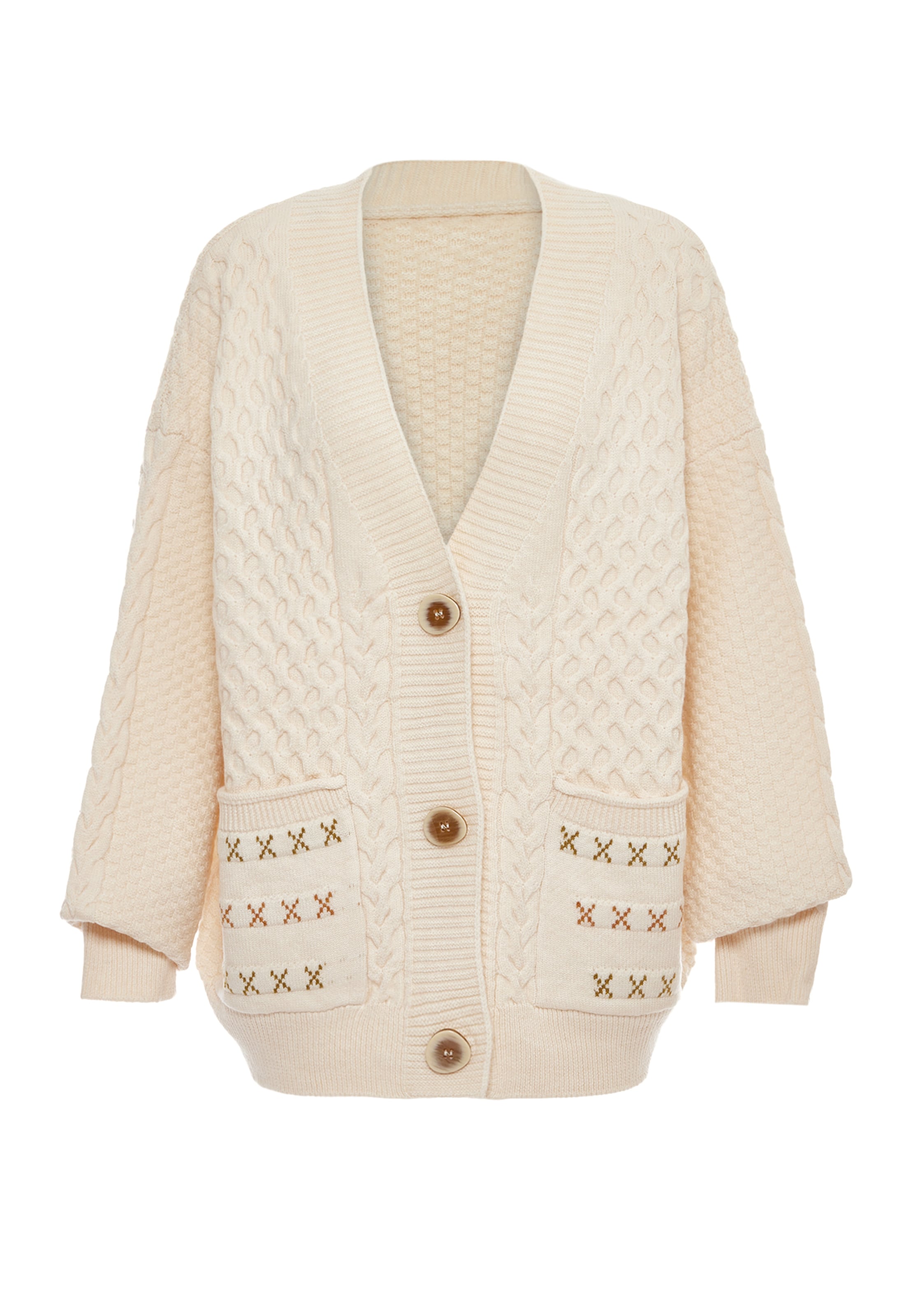 caneva Strickjacke in Beige: Vorderseite