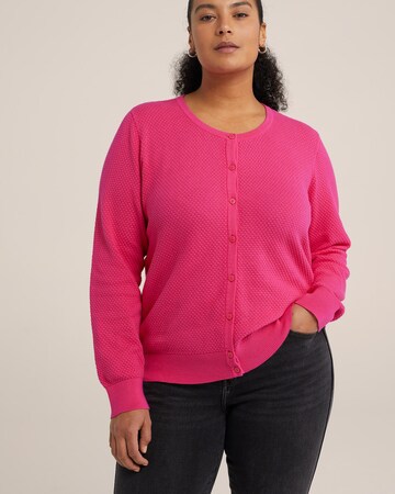 WE Fashion Strickjacke in Pink