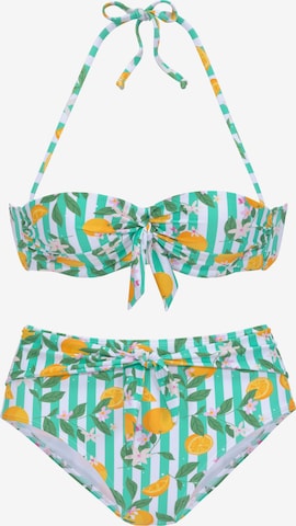 BUFFALO Bandeau Bikini in Green: front