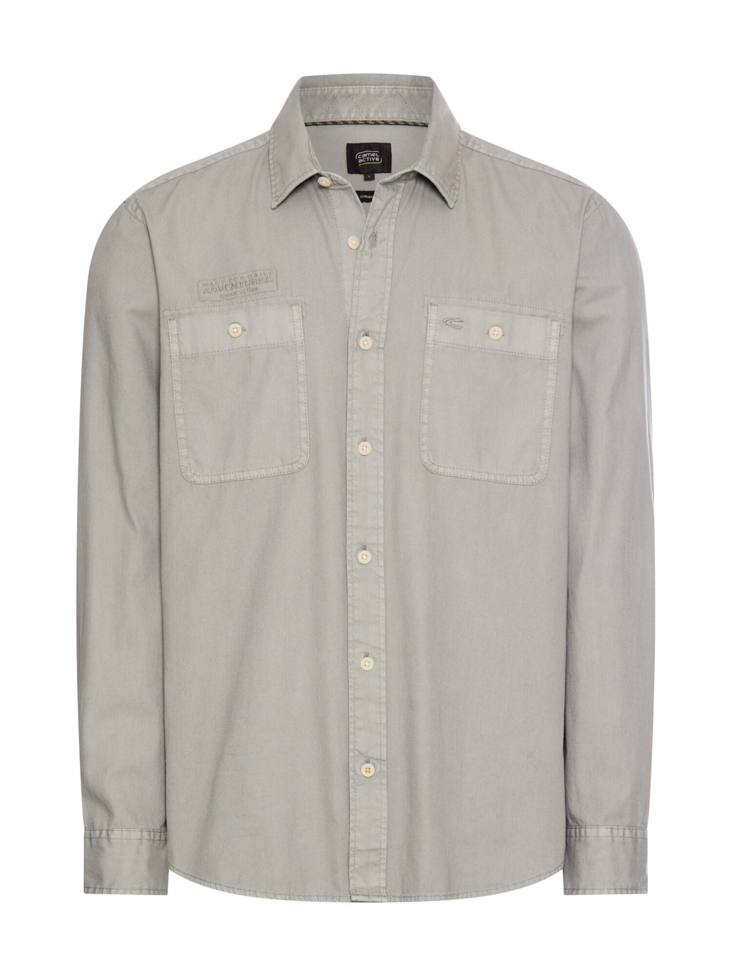 CAMEL ACTIVE Button Up Shirt in Grey: front