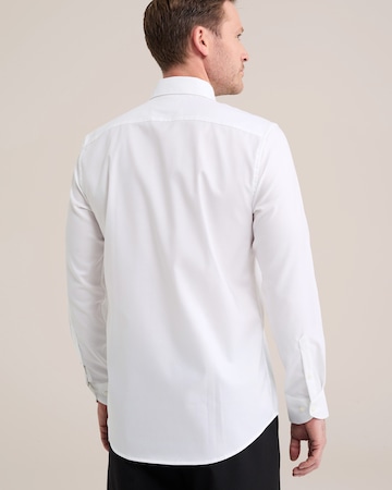 WE Fashion Slim fit Button Up Shirt in White
