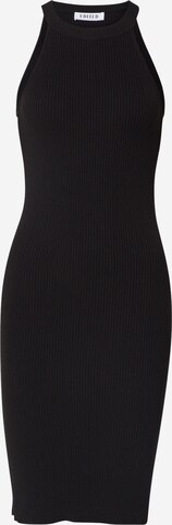 EDITED Knitted dress 'India' in Black: front