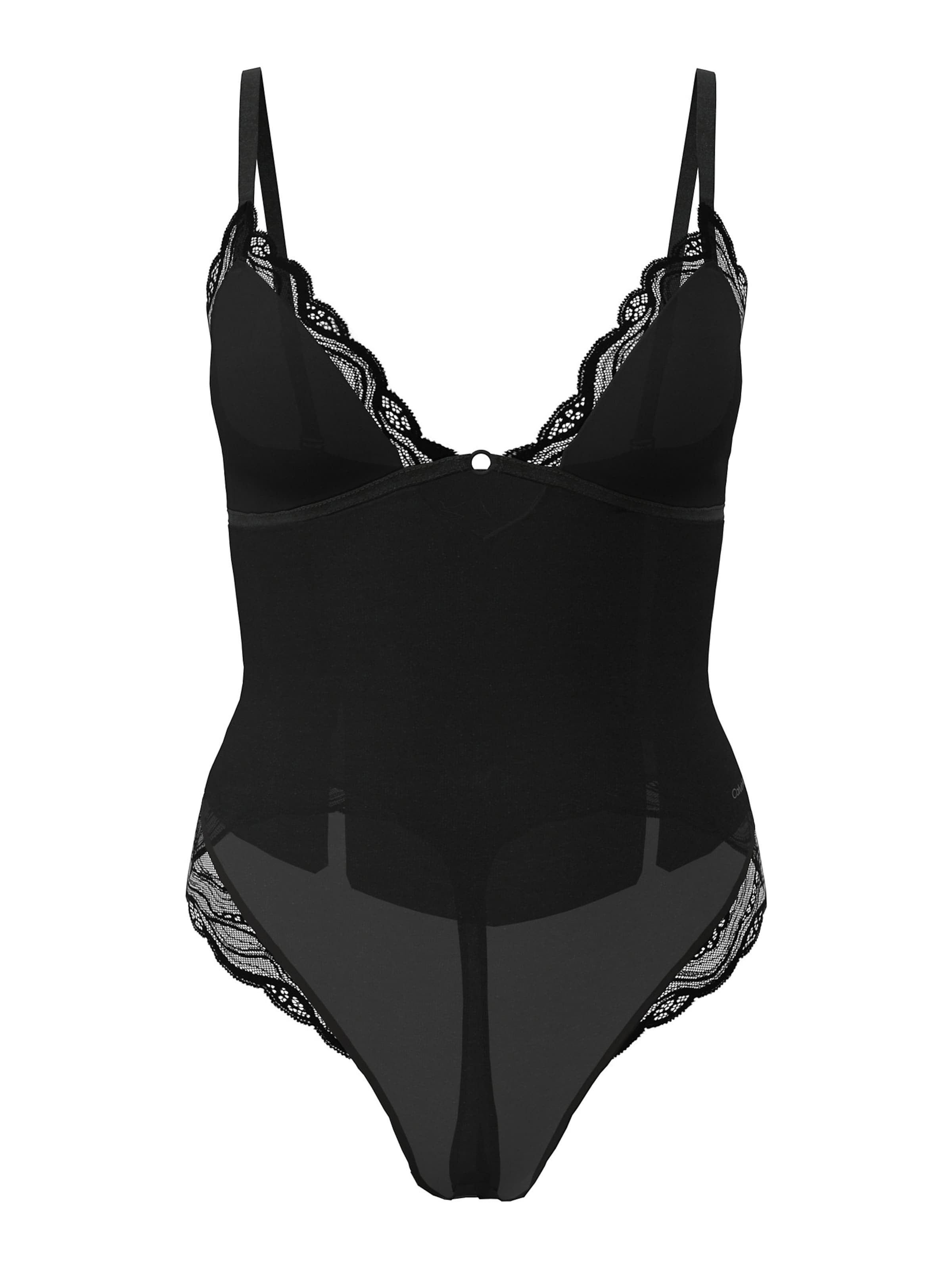 Calvin Klein Shapingbody in Zwart: voorkant