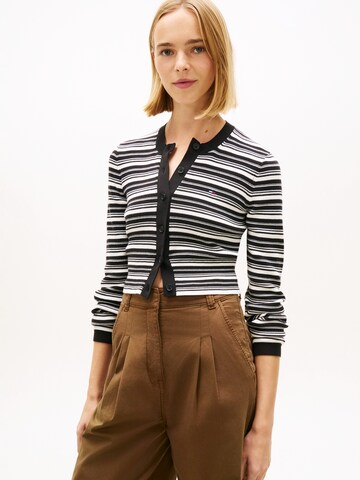 Tommy Jeans - Casaco de malha em preto: frente