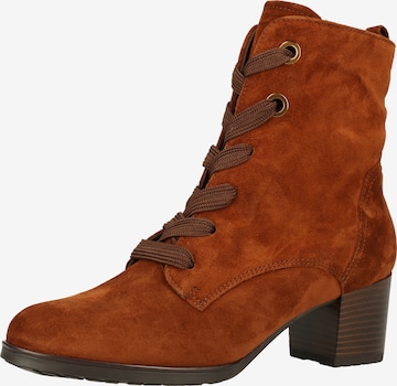 ARA Lace-Up Ankle Boots in Brown: front