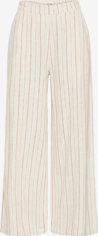 ICHI Wide Leg Bukser i beige: forside