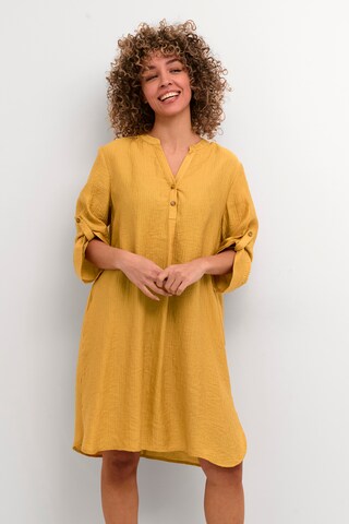 Cream Shirt Dress 'Wilma ' in Yellow: front