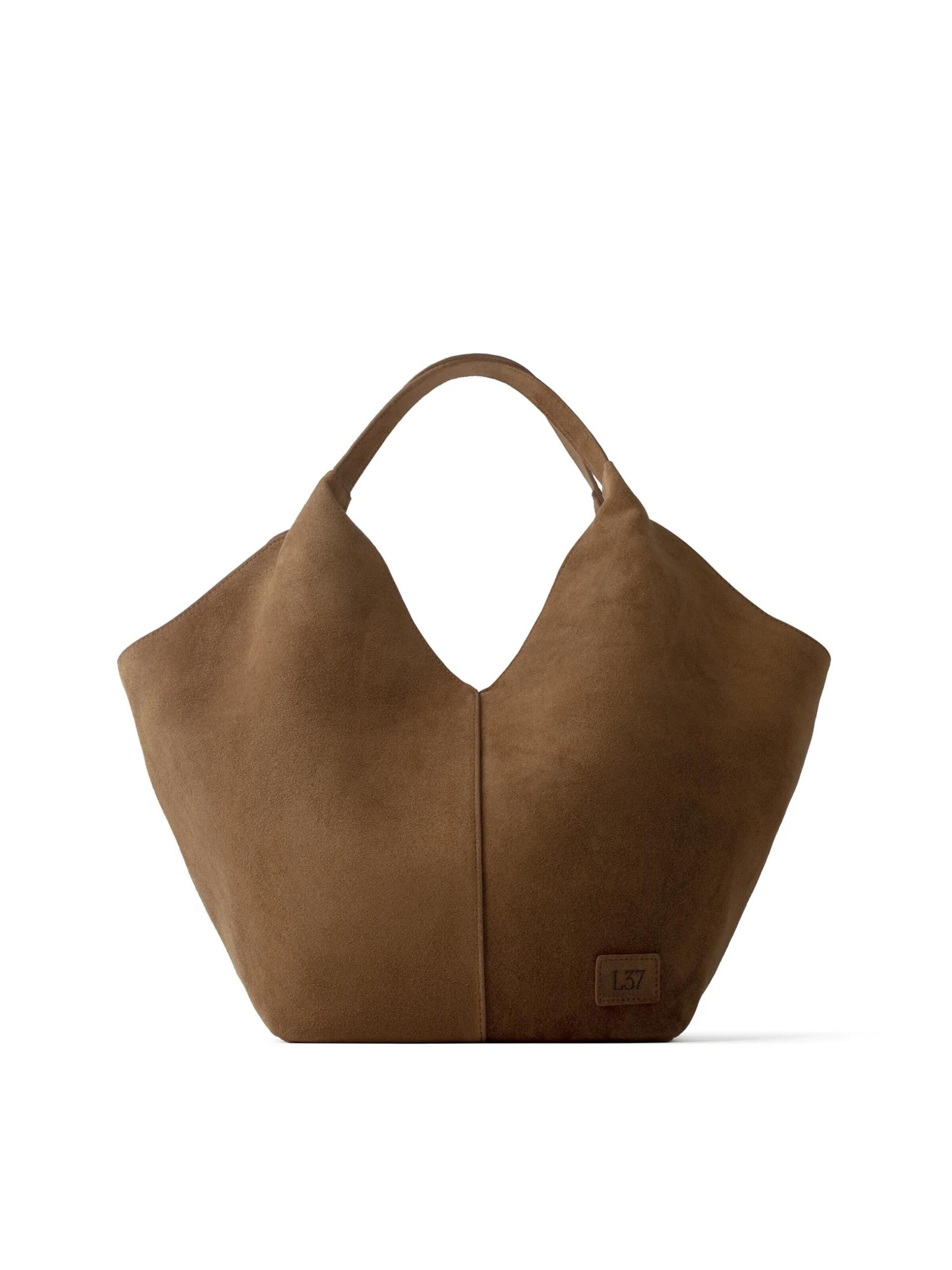 L37 HANDMADE SHOES Ročna torbica 'NOTHING LEFT TO PROVE' | rjava barva: sprednja stran