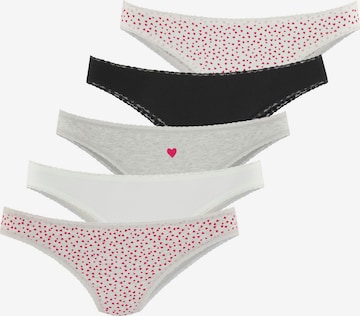 pelēks LASCANA Biksītes: no priekšpuses