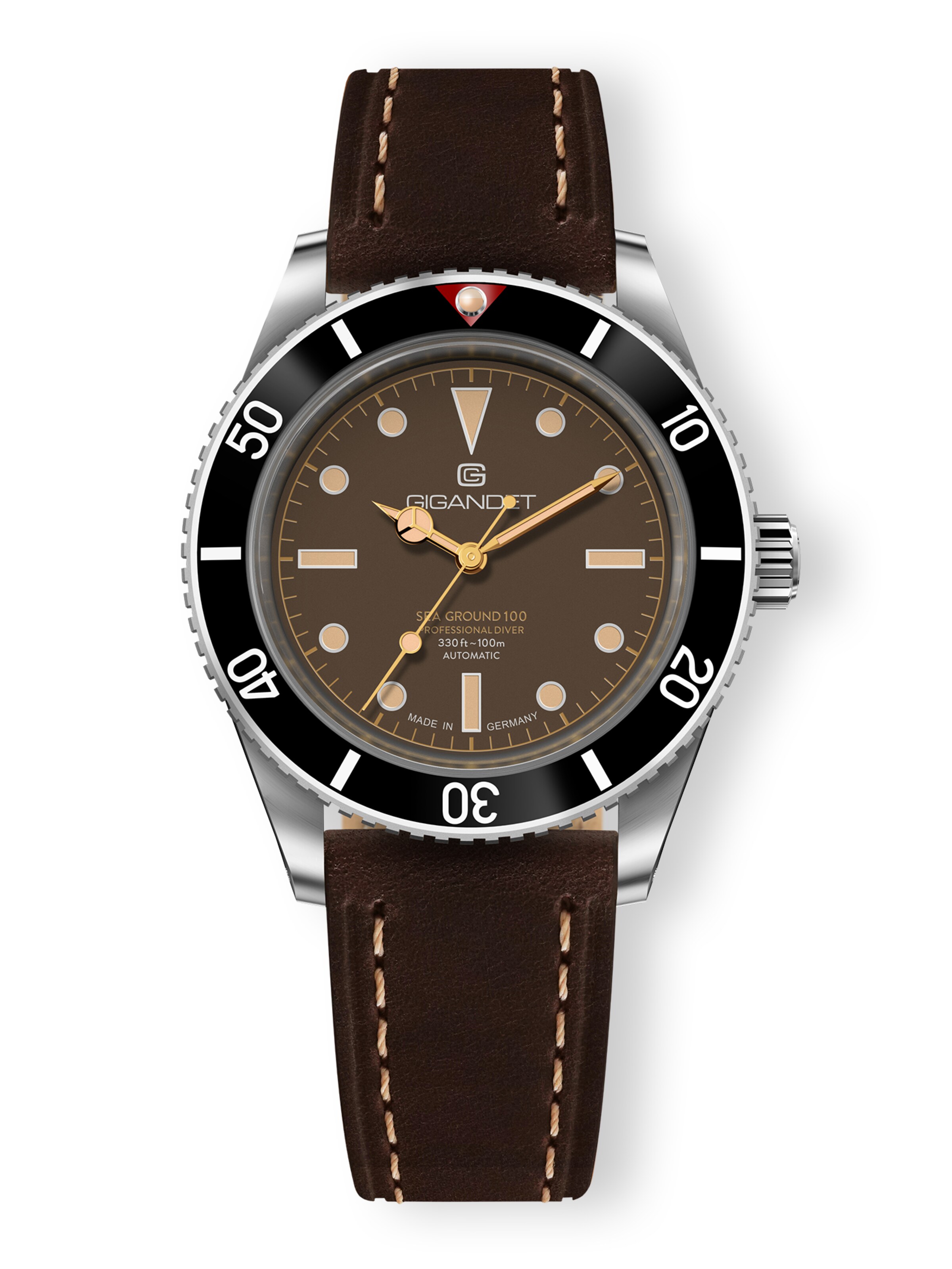 Gigandet Analog Watch 'SEA GROUND 100' in Brown, Item view