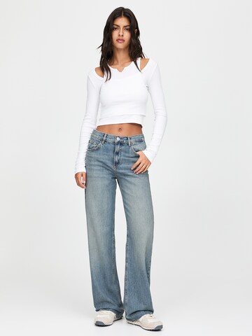 Pull&Bear Wide leg Jeans in Blue