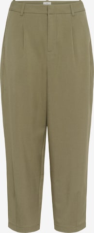 Kaffe Élére vasalt nadrágok 'Merle' - zöld: elől