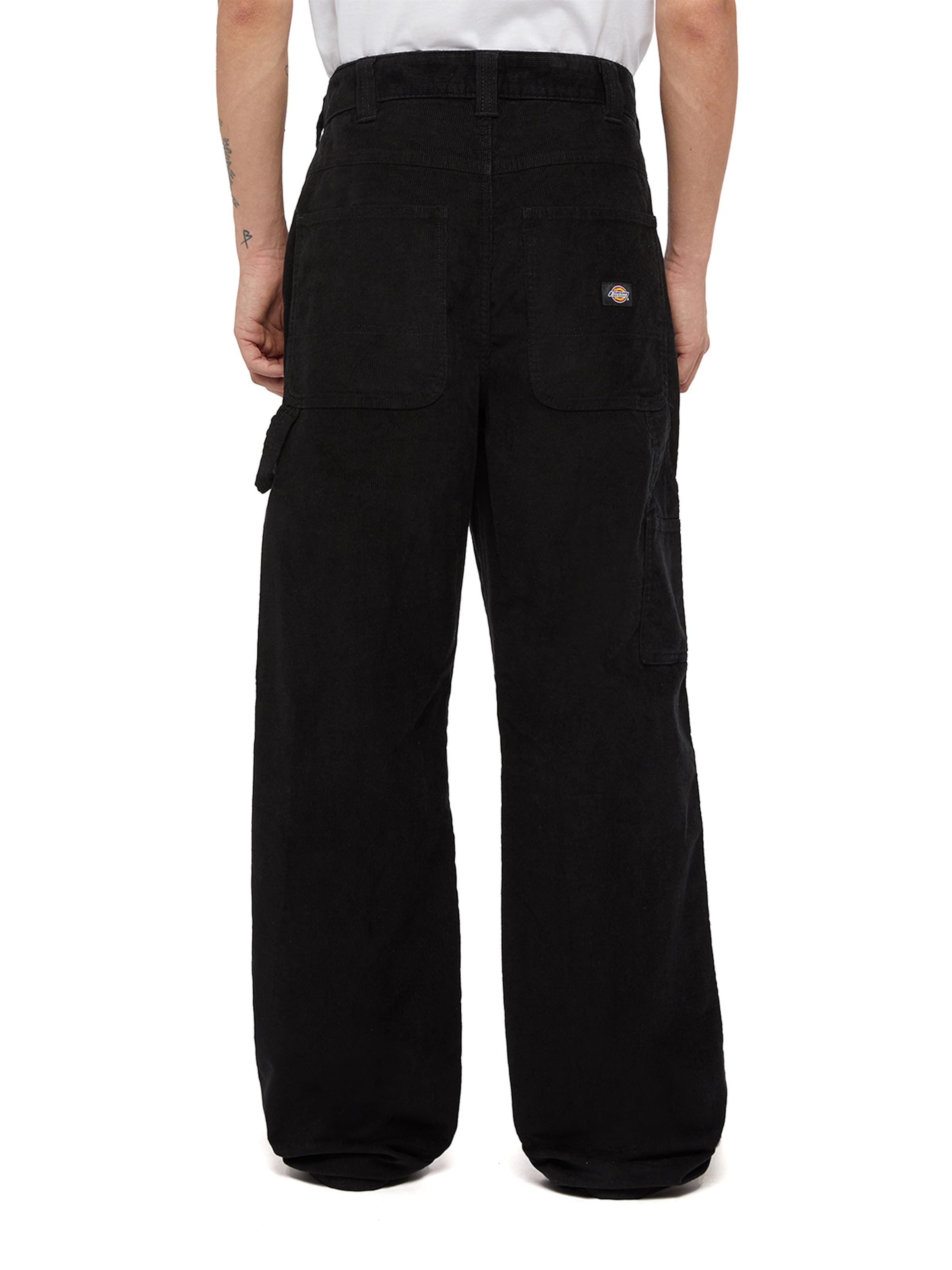 DICKIES Regular Cargo trousers 'CORDUROY CARPENTER' in Black
