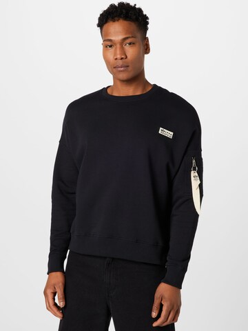 ALPHA INDUSTRIES Sweatshirt in Black: front