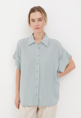 Finn Flare Bluse 'Oversize' in Grün: Vorderseite