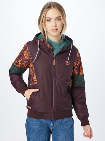 Veste mi-saison 'Blotchy' Iriedaily en marron : devant