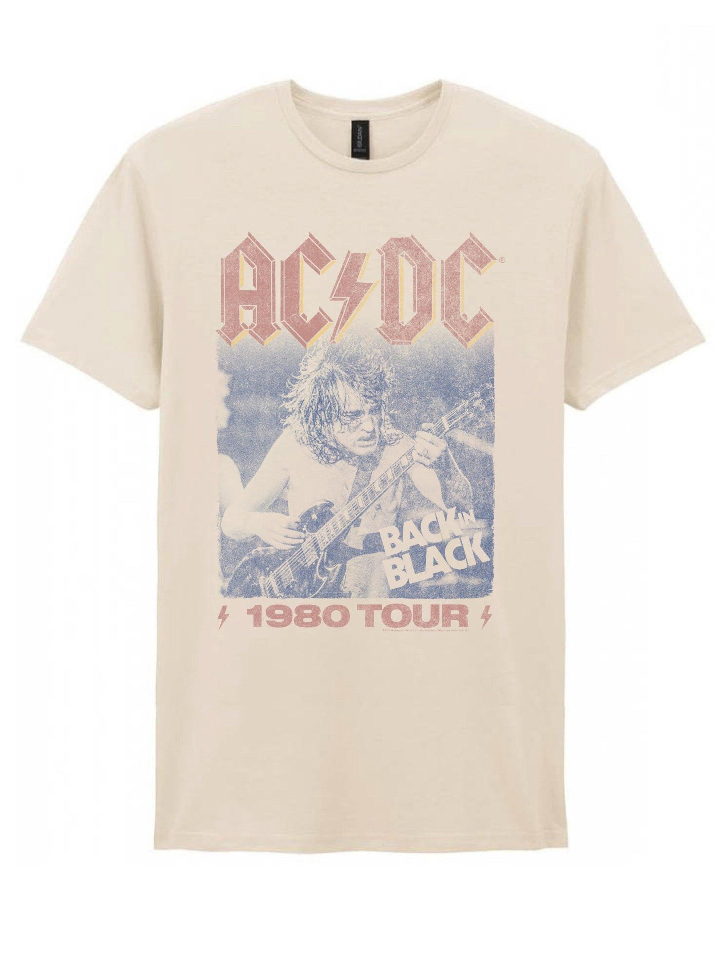 AC/DC Shirt 'AC/DC Back In Black Angus Solo T-Shirt' in White: front