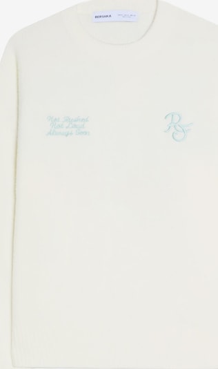 Bershka Pulover u svijetlozelena / bijela, Pregled proizvoda