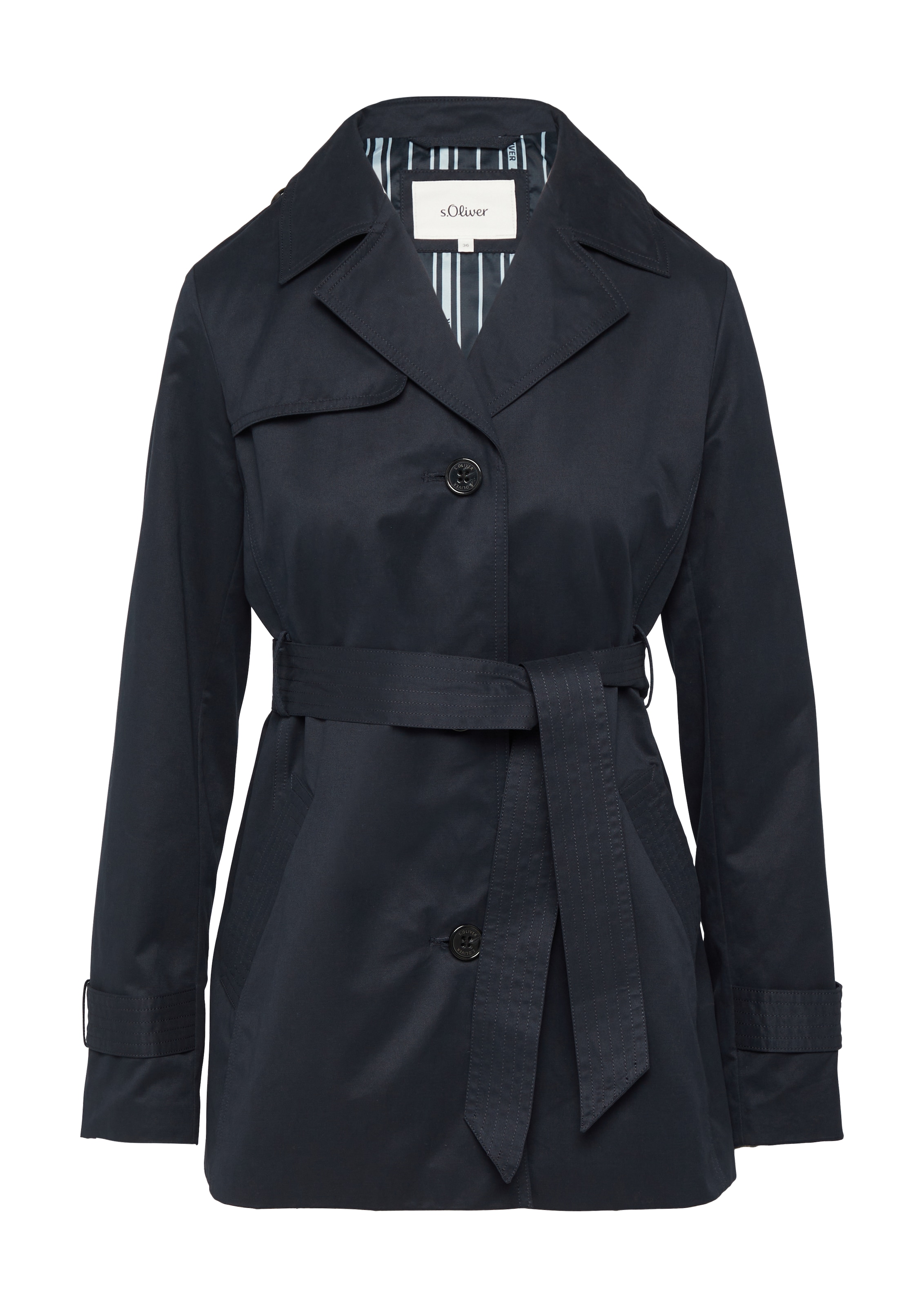 s.Oliver Tussenmantel in Blauw: voorkant