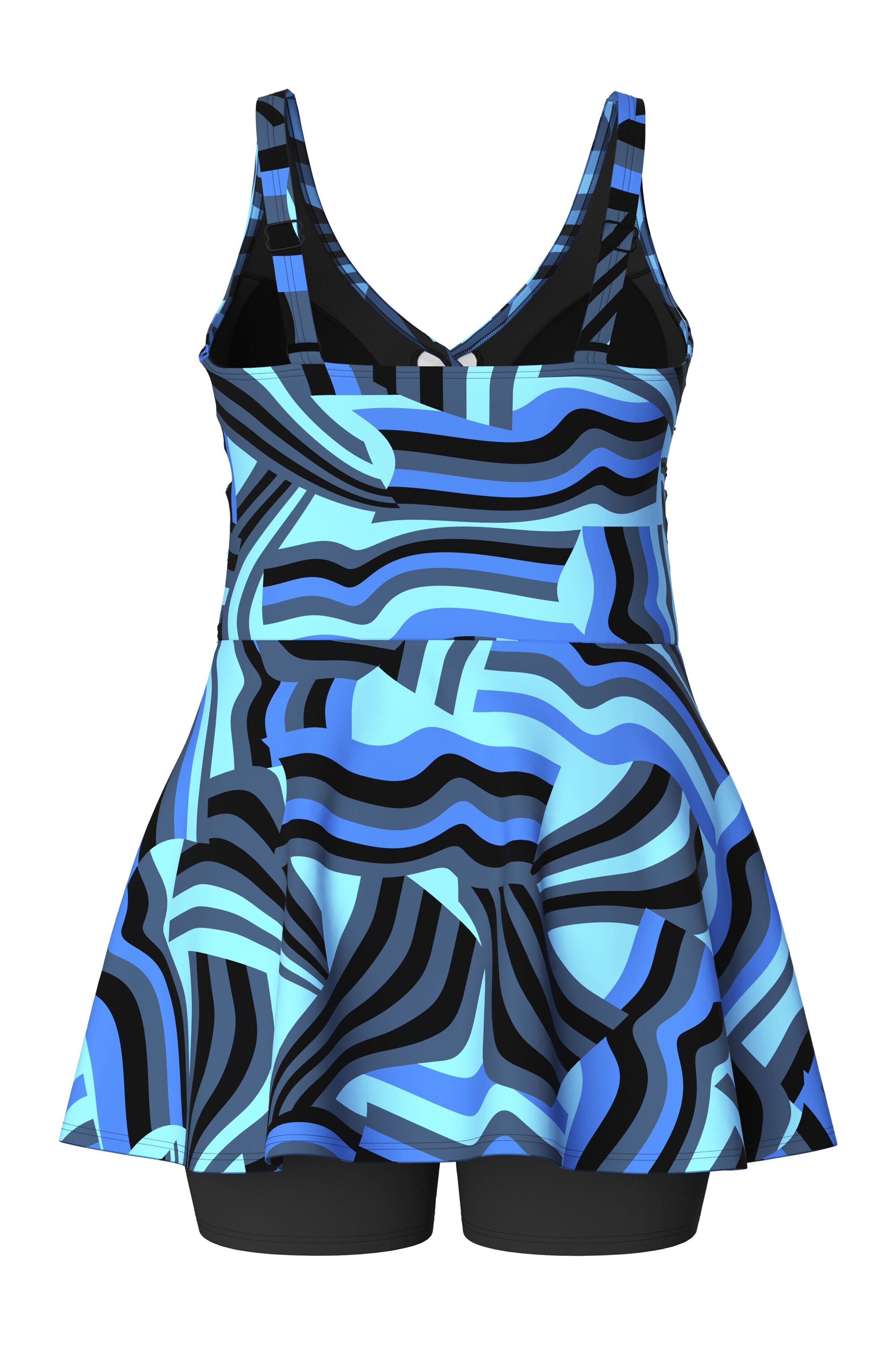 Ulla Popken T-shirt Swimsuit in Blue