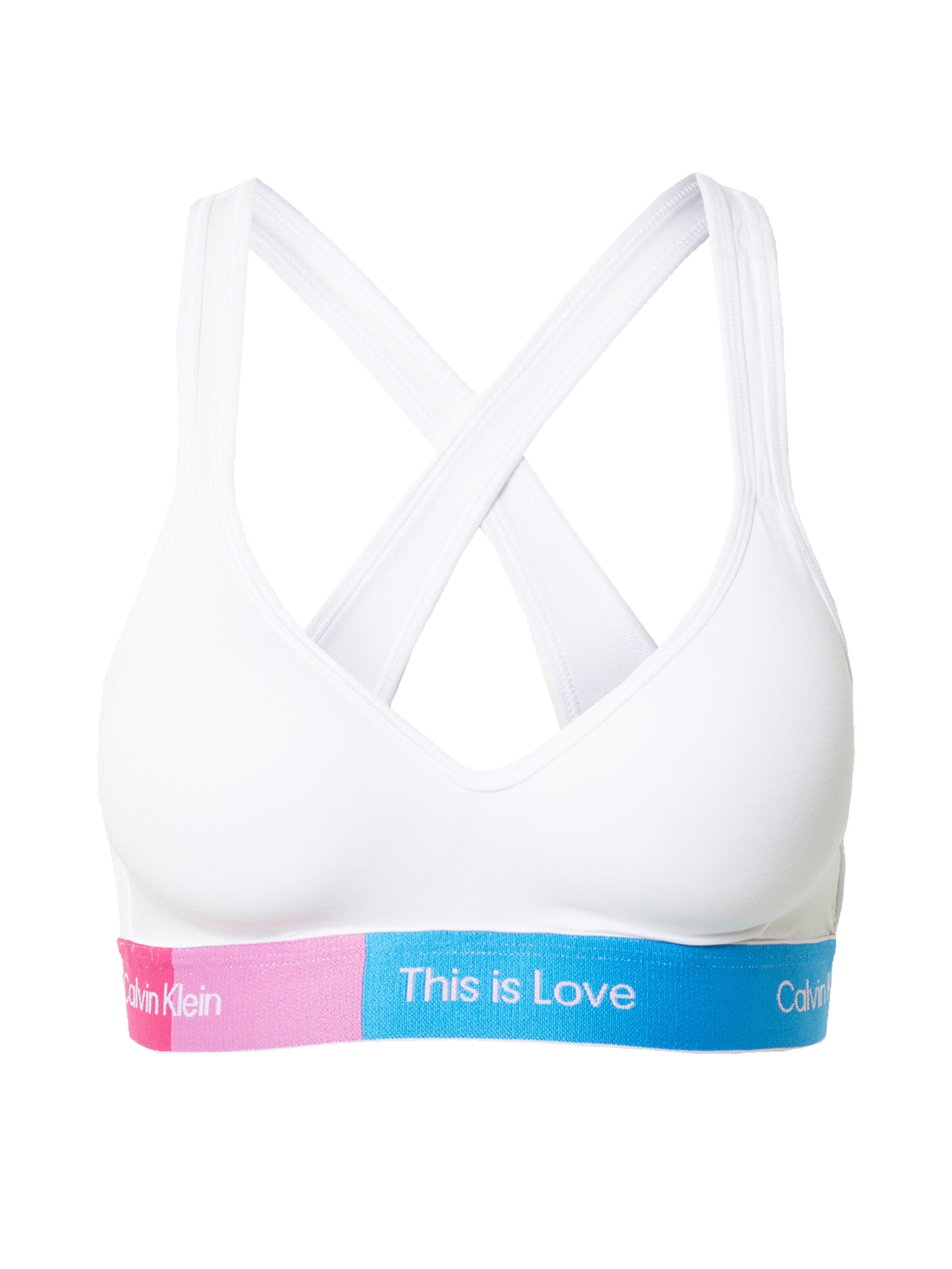 Calvin Klein Underwear Bralette Bra in White: front