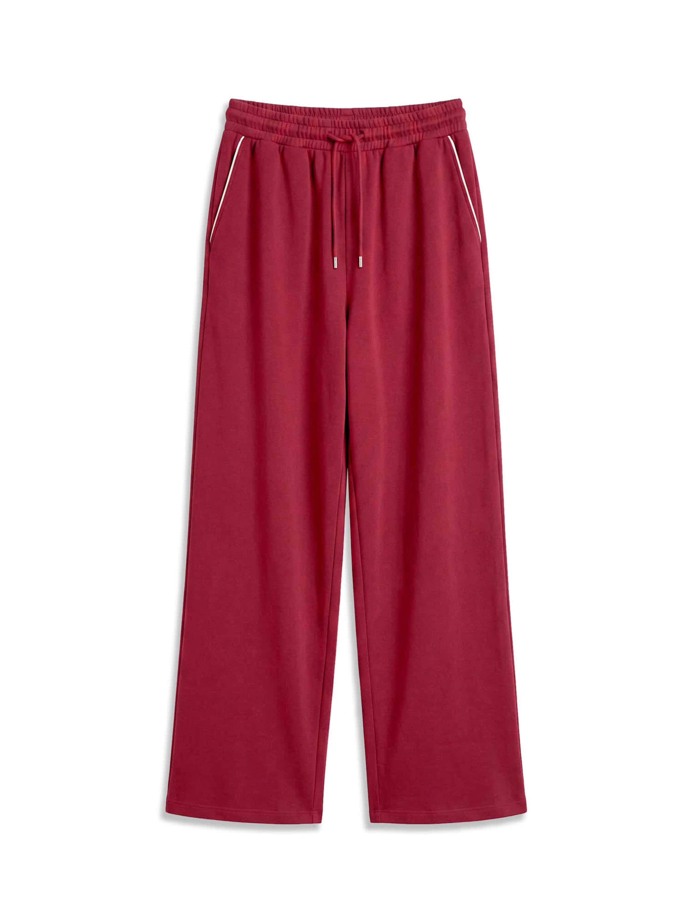Gisela Wide Leg Bukser i rød: forside